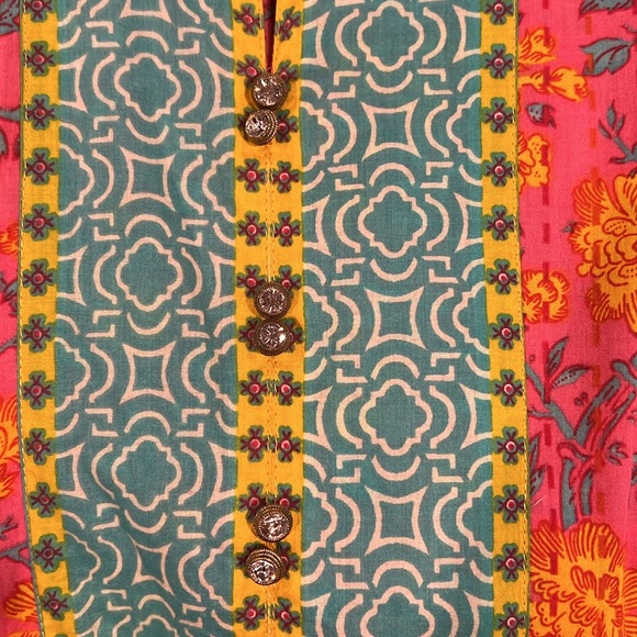 Beechtree Pakistani midi dress tunic size 12. Great condition. Pink/yellow/teal - Picture 6 of 6
